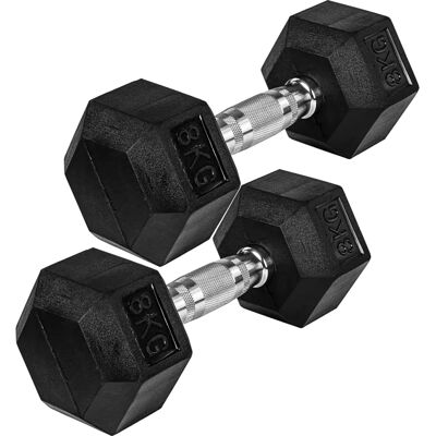 Movit Hexagon Gummiviktor - 16kg, Stabil, Ljuddämpande Movit Hexagon Gummiviktor - 16kg, Stabil, Ljuddämpande