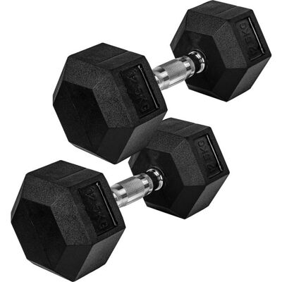 MOVIT Hexagonala Gummihantlar - 12,5kg Set av 2 MOVIT Hexagonala Gummihantlar - 12,5kg Set av 2