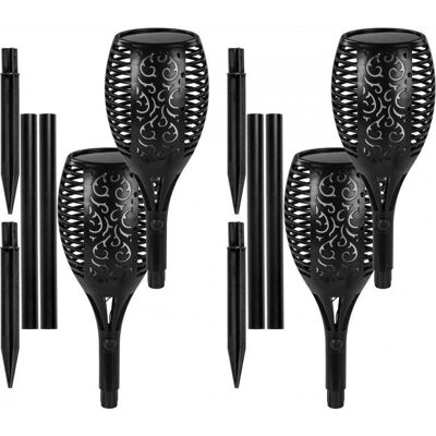 VOLTRONIC Zestaw 4 lamp solarnych z efektem płomienia VOLTRONIC Zestaw 4 lamp solarnych z efektem płomienia