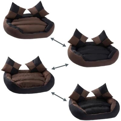 PETSTUFF Legowisko dla psa S 65x50x20cm - czarny/brązowe Legowisko dla psa PETSTUFF Legowisko dla psa S 65x50x20cm - czarny/brązowe Legowisko dla psa
