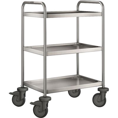 BLANCO Servierwagen aus Edelstahl - 3 Ablagen - 120kg Tragkraft BLANCO Servierwagen aus Edelstahl - 3 Ablagen - 120kg Tragkraft