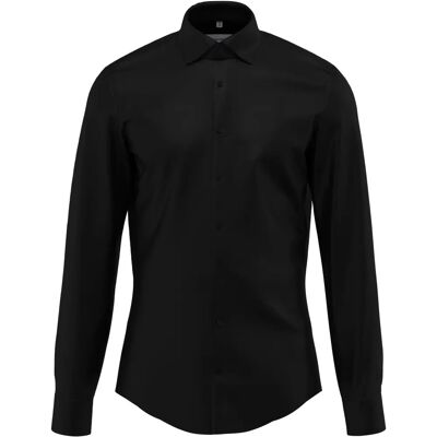 Chemise d'affaires Seidensticker Shaped Uni Noir 42 - Chemise d'affaires Chemise d'affaires Seidensticker Shaped Uni Noir 42 - Chemise d'affaires