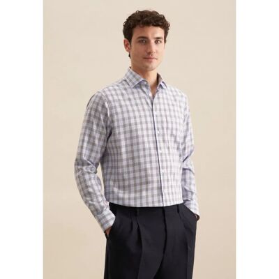 Seidensticker Businesshemd - Regular Fit, Braun, Langarm, Karo, Herren Seidensticker Businesshemd - Regular Fit, Braun, Langarm, Karo, Herren