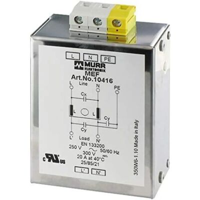 Murr Elektronik MEF Netzfilter - 1-Phase, 20A, 250V, Universal Murr Elektronik MEF Netzfilter - 1-Phase, 20A, 250V, Universal