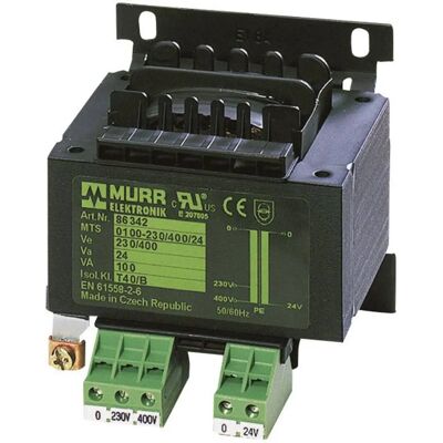 Murr Elektronik 86329 Safety Transformer - 1 x 230 V, 400 V, 1 x 24 V/AC - 630 VA Murr Elektronik 86329 Safety Transformer - 1 x 230 V, 400 V, 1 x 24 V/AC - 630 VA