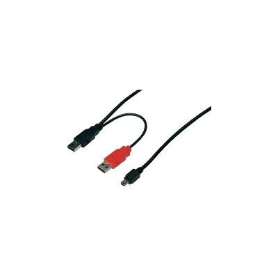 Tecline USB Y-Kabel - 2x USB A / 1x Mini-USB B - 0,8 m Tecline USB Y-Kabel - 2x USB A / 1x Mini-USB B - 0,8 m