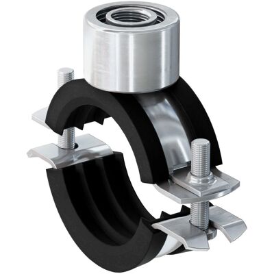 Fischer rørklemme - Stål, Sort, Trefoldet Gæng, 15-19mm Fischer rørklemme - Stål, Sort, Trefoldet Gæng, 15-19mm