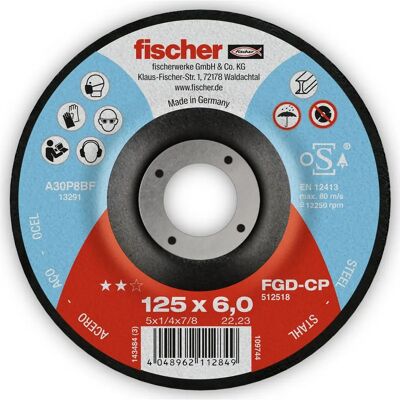 Fischer - FGD-CP 125x6x22,23 Carbon Schleifscheibe - Schleifwerkzeug Fischer - FGD-CP 125x6x22,23 Carbon Schleifscheibe - Schleifwerkzeug