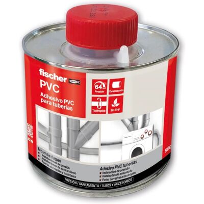Cola PVC Fischer - 250ml - Resistente às intempéries Cola PVC Fischer - 250ml - Resistente às intempéries