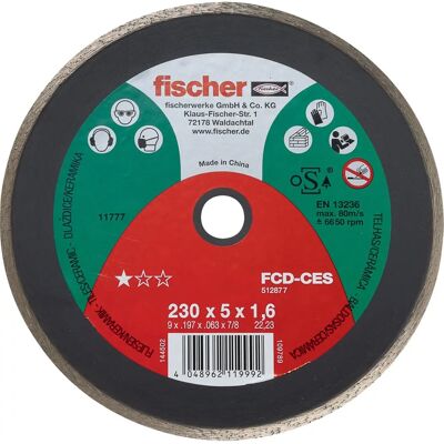 Fischer FCD-CES 230 x 2,0 x 22,23 Diamant Scheibe - Diamanttrennscheibe Fischer FCD-CES 230 x 2,0 x 22,23 Diamant Scheibe - Diamanttrennscheibe