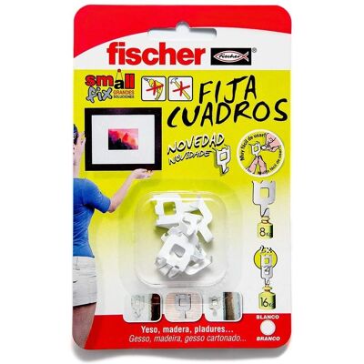 Fischer 522206 Pack de 8 bandes adhésives blanches pour fixation murale - Publicité Fischer 522206 Pack de 8 bandes adhésives blanches pour fixation murale - Publicité