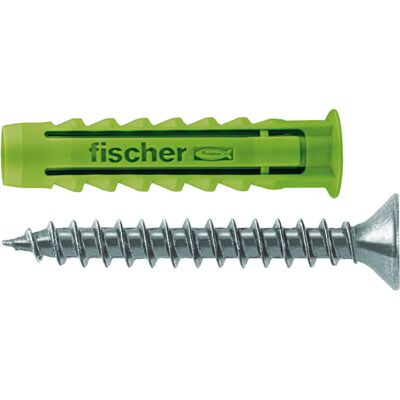 Fischer - 524867 - 8x40 SX Vert - 45 pièces - Wall plug - Publicité Fischer - 524867 - 8x40 SX Vert - 45 pièces - Wall plug - Publicité