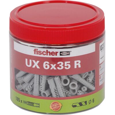 Fischer 531027 Uniwersalne wkręty z nylonu - 185 szt. - Kołki Fischer 531027 Uniwersalne wkręty z nylonu - 185 szt. - Kołki