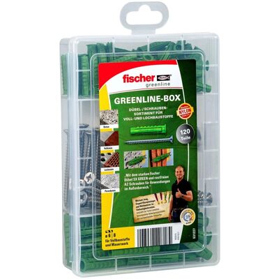 Fischer Model 531227 Wall Plug & Screw Set - Green Fischer Model 531227 Wall Plug & Screw Set - Green