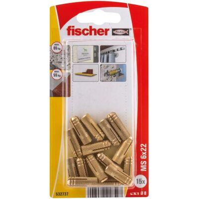Fischer MS Messing Anker - 22mm - Tung Belastning Fischer MS Messing Anker - 22mm - Tung Belastning