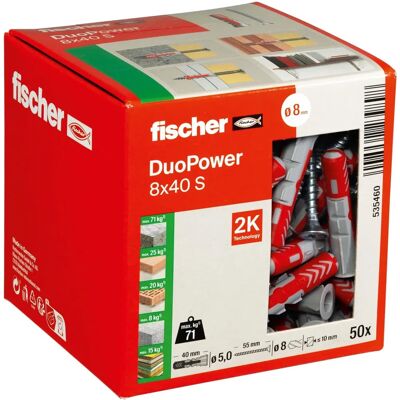 Fischer DuoPower 8x40 S Dübel - Vielseitige Wandbefestigung Fischer DuoPower 8x40 S Dübel - Vielseitige Wandbefestigung