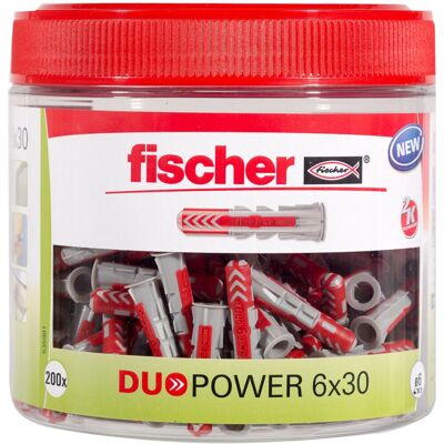 Fischer Kołek - 535981 DuoPower 6x30 - 200 sztuk Fischer Kołek - 535981 DuoPower 6x30 - 200 sztuk