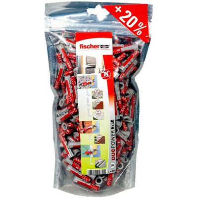 Fischer Big Pack DuoPower Wall Plug - 240 pcs, 6x30mm Fischer Big Pack DuoPower Wall Plug - 240 pcs, 6x30mm