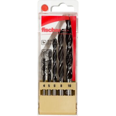Fischer Bohrer-Set - 5 Größen (4-10 mm) - Für Holz Fischer Bohrer-Set - 5 Größen (4-10 mm) - Für Holz