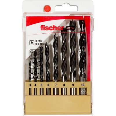 Fischer Bohrerset 8-teilig - Profi Stahl für Holz Fischer Bohrerset 8-teilig - Profi Stahl für Holz