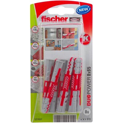 Fischer Rawlplug 8 stk - 65mm - Pålidelig fastgørelse Fischer Rawlplug 8 stk - 65mm - Pålidelig fastgørelse