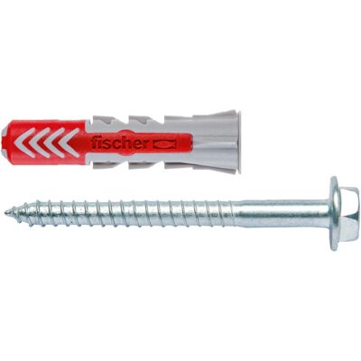 Kit de chevilles et vis Fischer DuoPower 12x60mm - 10 pièces - Publicité Kit de chevilles et vis Fischer DuoPower 12x60mm - 10 pièces - Publicité