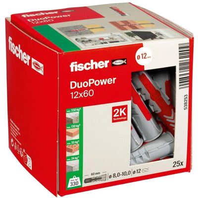 Fischer Grijs Rood Wandplug - Wandanker Fischer Grijs Rood Wandplug - Wandanker