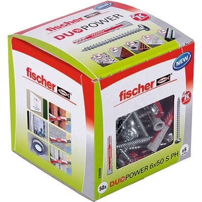 Fischer DuoPower 6x50 S Spijkerplug - Hoge draagkracht Fischer DuoPower 6x50 S Spijkerplug - Hoge draagkracht