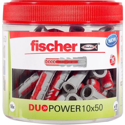 fischer DuoPower 10x50 uniwersalny kołek - 55 sztuk fischer DuoPower 10x50 uniwersalny kołek - 55 sztuk