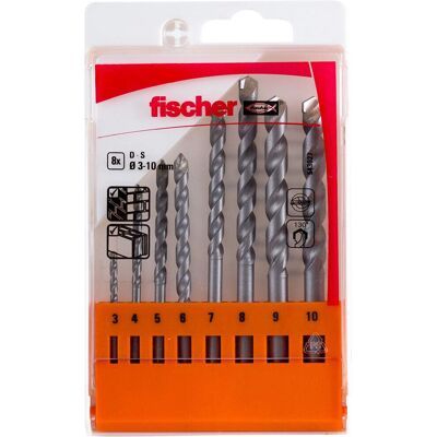 Fischer Drill Bit Set - 8 pcs Masonry & Steel Fischer Drill Bit Set - 8 pcs Masonry & Steel
