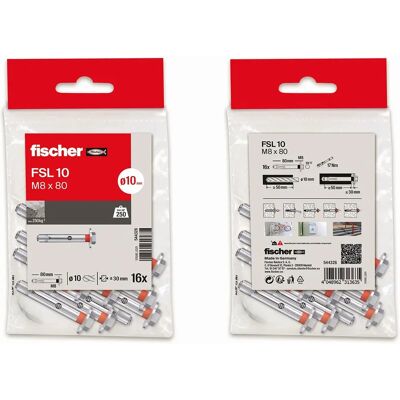 Fischer M10x100 Hexagonal Metal Anchor - Anchors Fischer M10x100 Hexagonal Metal Anchor - Anchors