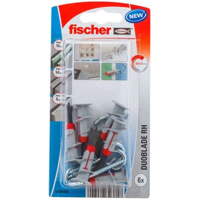 Fischer muuranker - 6 stuks, 44 mm, voor gipsplaat Fischer muuranker - 6 stuks, 44 mm, voor gipsplaat