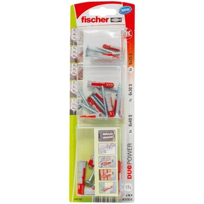 Kit Ancoranti e Viti DuoPower Fischer - Nylon di Alta Qualità, 5 Taglie Kit Ancoranti e Viti DuoPower Fischer - Nylon di Alta Qualità, 5 Taglie