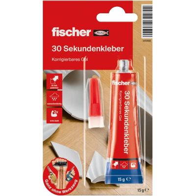 Fischer 30 Sekunders Superlim - Fastgørelsessystem, 15g, 5 stk Fischer 30 Sekunders Superlim - Fastgørelsessystem, 15g, 5 stk