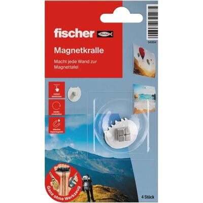 Fischer Magnet Kralle - Passiv Fäste - Innenbereich - Grau Fischer Magnet Kralle - Passiv Fäste - Innenbereich - Grau