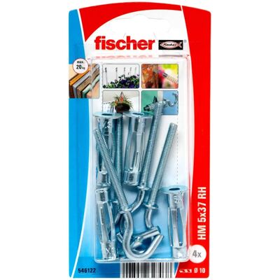 Ancoraggio a Parete Fischer - Tipo di Espansione in Metallo, 37mm, Ø 5mm Ancoraggio a Parete Fischer - Tipo di Espansione in Metallo, 37mm, Ø 5mm