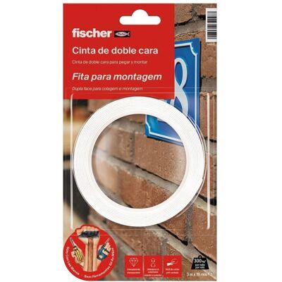 Fischer Taśma Dwustronna 3m x 19mm Biała - Taśma Dwustronna Fischer Taśma Dwustronna 3m x 19mm Biała - Taśma Dwustronna