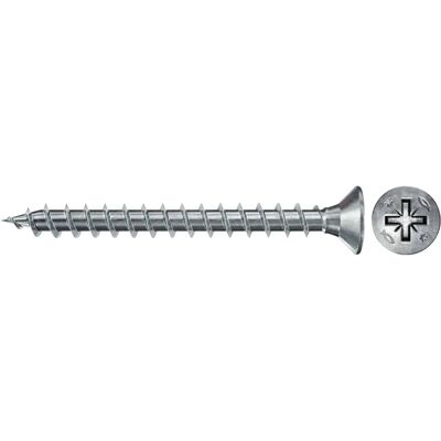 Tornillos Fischer Power-Fast II CZF - 3x12mm, Acero, Pozidriv Tornillos Fischer Power-Fast II CZF - 3x12mm, Acero, Pozidriv