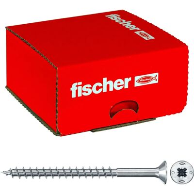 Fischer Power-Fast II Houtschroef - Blauw passief - 3x45mm Fischer Power-Fast II Houtschroef - Blauw passief - 3x45mm