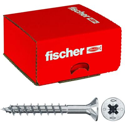 Fischer Power-Fast II Holzschraube - 4,5x45mm, Blaupassiviert, Pozidriv, Verzinkt Fischer Power-Fast II Holzschraube - 4,5x45mm, Blaupassiviert, Pozidriv, Verzinkt