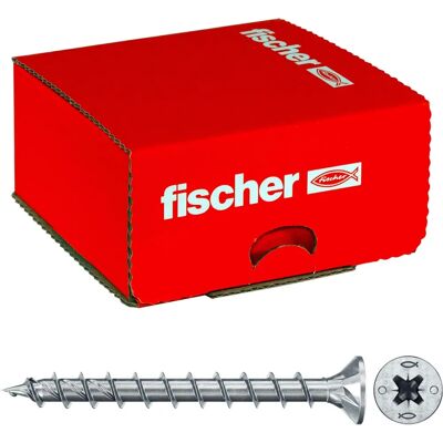 Fischer Power-Fast II CZF Schroeven - 6x40mm, Blauw, voor Hout Fischer Power-Fast II CZF Schroeven - 6x40mm, Blauw, voor Hout