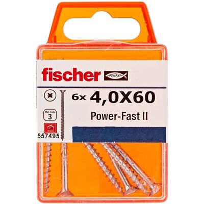 FISCHER Fpfii Czp 4,0X60 6 Bb1 - Schroef FISCHER Fpfii Czp 4,0X60 6 Bb1 - Schroef