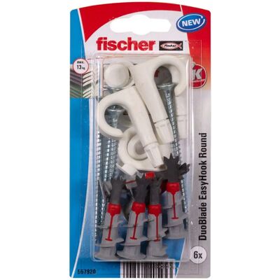 Ancrages et Vis Fischer - 6 x 44 mm - EasyHook DuoBlade - Kit de chevilles Ancrages et Vis Fischer - 6 x 44 mm - EasyHook DuoBlade - Kit de chevilles