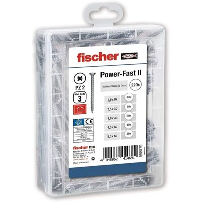 Wkręty stalowe Fischer 220 sztuk - Narzędzia Wkręty stalowe Fischer 220 sztuk - Narzędzia