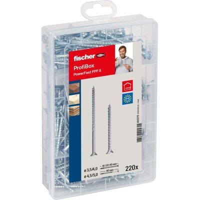 Fischer PowerFast II Screw Kit - 220 pcs, Assortment Fischer PowerFast II Screw Kit - 220 pcs, Assortment