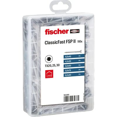 Fischer Wood Screws - Model 562280 - Versatile, Partially Threaded, Flat Head - Wood Screws Fischer Wood Screws - Model 562280 - Versatile, Partially Threaded, Flat Head - Wood Screws