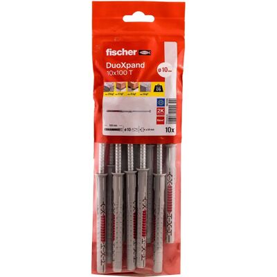 Fischer Plug - 10 x 100 T B - Geschikt voor beton, baksteen, poreus beton Fischer Plug - 10 x 100 T B - Geschikt voor beton, baksteen, poreus beton