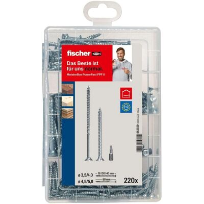 Fischer Galvanized PowerFast II Wood Screws - High Performance Assortment Fischer Galvanized PowerFast II Wood Screws - High Performance Assortment