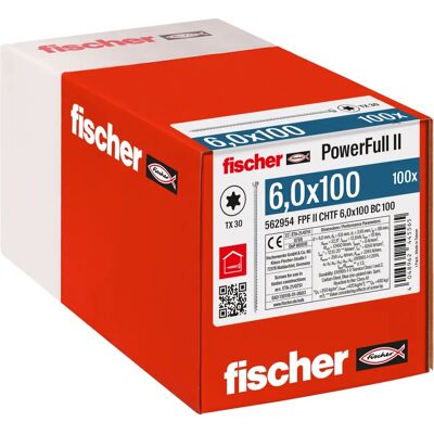 Wkręt drewniany Fischer PowerFull II 6mm x 100mm - Wkręt Wkręt drewniany Fischer PowerFull II 6mm x 100mm - Wkręt