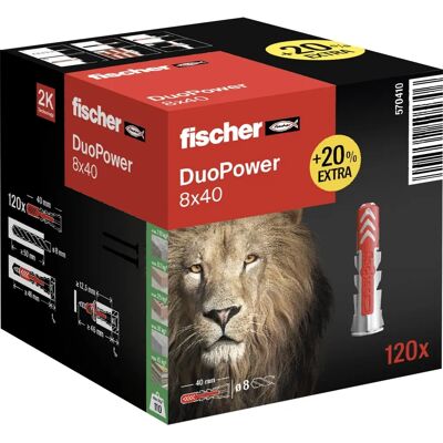 Fischertechnik Fischer DUOPOWER 8 x 40 Cheville à 2 composants - Publicité Fischertechnik Fischer DUOPOWER 8 x 40 Cheville à 2 composants - Publicité